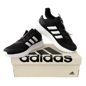 Adidas XPLR Path Big Kids Sneakers IE8465 Black/White Size 4.5 Cloudfoam New
